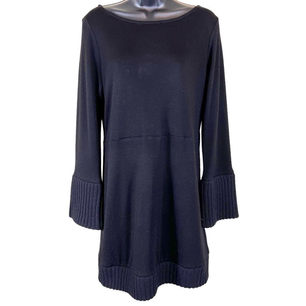 Alice + Olivia Black Wool Sweater Dress
